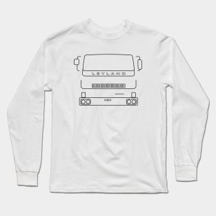 Leyland T45 Roadtrain 1980s classic truck outline graphic (black) Long Sleeve T-Shirt